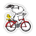 Peanuts® Waterproof Sticker - Snoopy Riding Bicycle