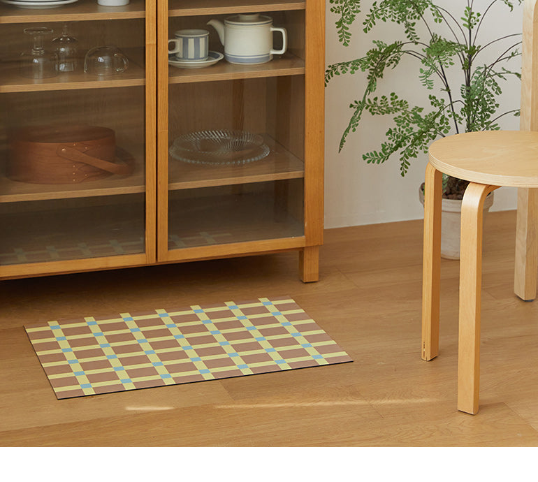 Diatomaceous Earth Bath Mat - Teddy Check